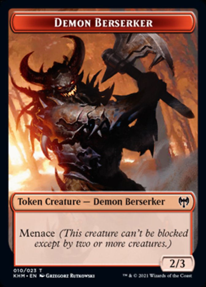 Demon Berserker Token [Kaldheim] | Dumpster Cat Games