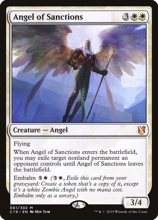 Angel of Sanctions [Commander 2019] | Dumpster Cat Games