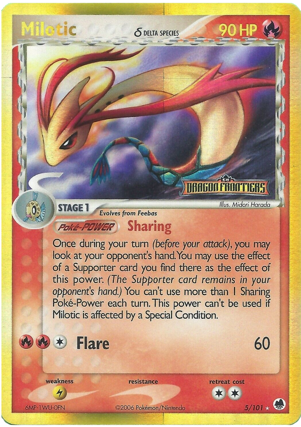 Milotic (5/101) (Delta Species) (Stamped) [EX: Dragon Frontiers] | Dumpster Cat Games