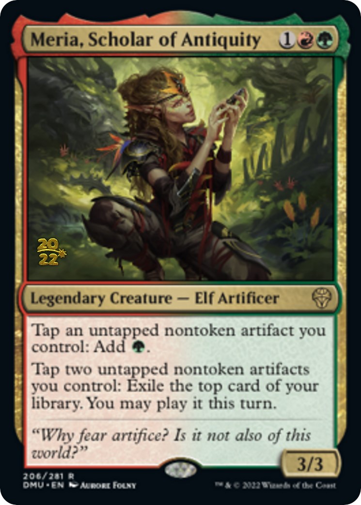 Meria, Scholar of Antiquity [Dominaria United Prerelease Promos] | Dumpster Cat Games