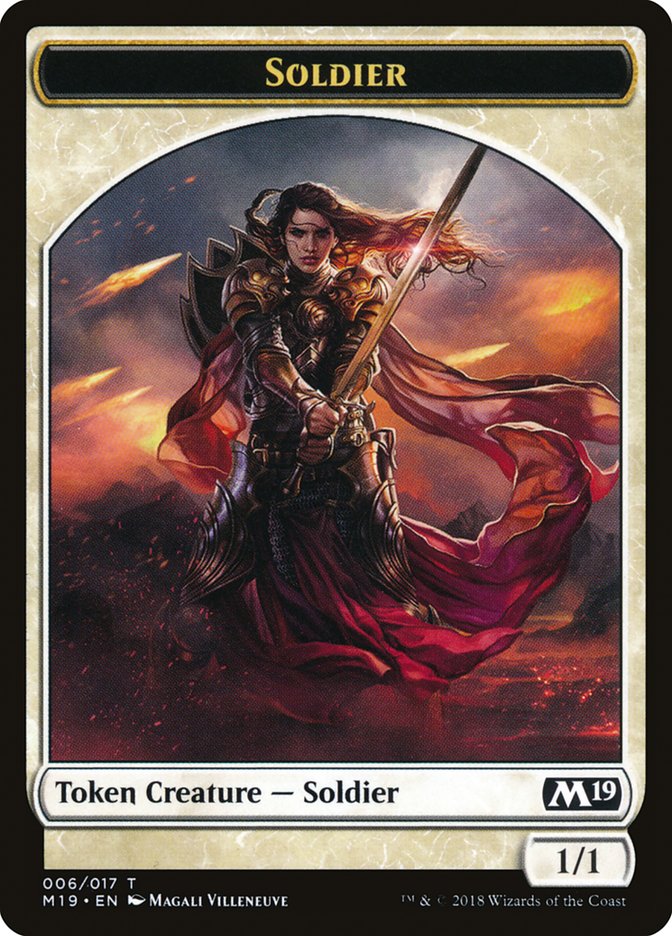 Soldier [Core Set 2019 Tokens] | Dumpster Cat Games