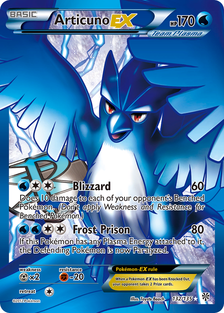 Articuno EX (132/135) [Black & White: Plasma Storm] | Dumpster Cat Games