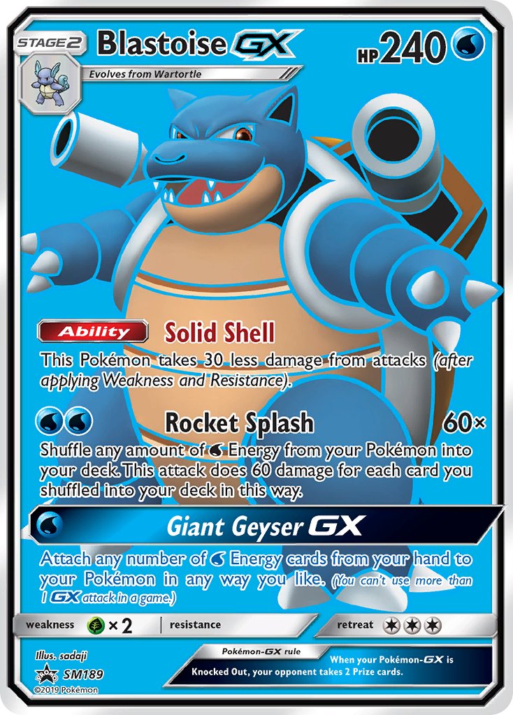 Blastoise GX (SM189) [Sun & Moon: Black Star Promos] | Dumpster Cat Games