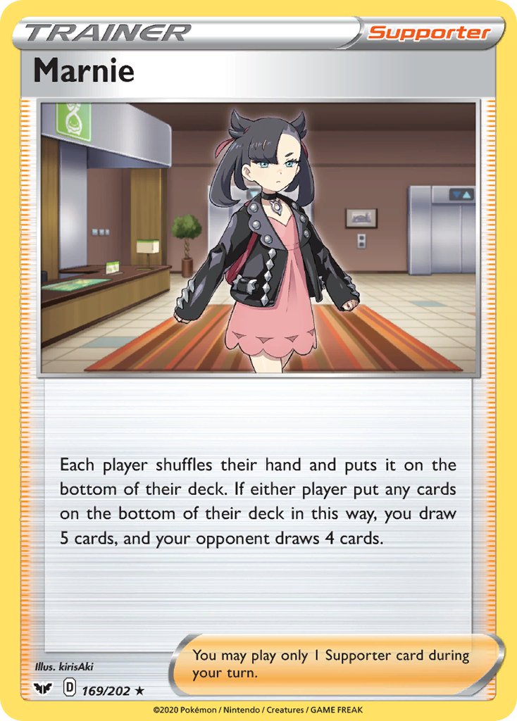 Marnie (169/202) (Theme Deck Exclusive) [Sword & Shield: Base Set] | Dumpster Cat Games