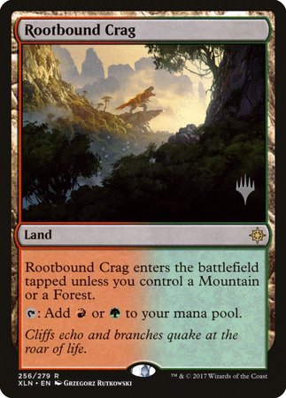 Rootbound Crag [Ixalan Promos] | Dumpster Cat Games