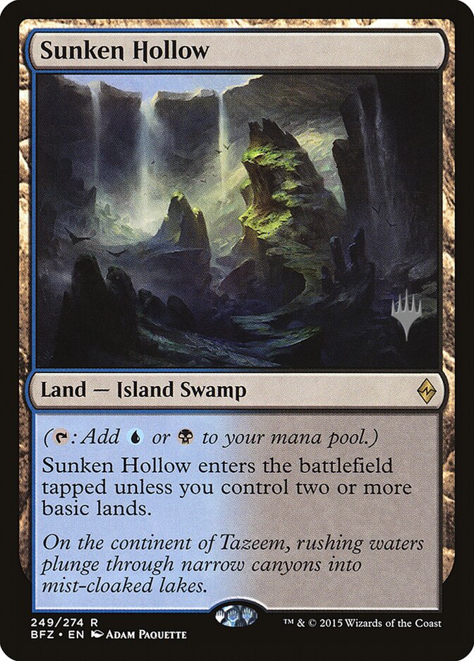 Sunken Hollow [Battle for Zendikar Promos] | Dumpster Cat Games