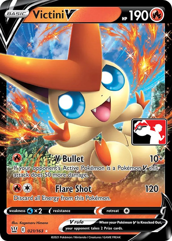 Victini V (021/163) [Prize Pack Series One] | Dumpster Cat Games