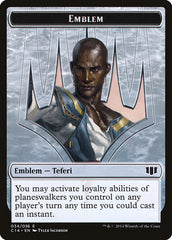 Teferi, Temporal Archmage Emblem // Zombie (011/036) Double-sided Token [Commander 2014 Tokens] | Dumpster Cat Games