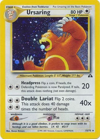 Ursaring (15/75) [Neo Discovery Unlimited] | Dumpster Cat Games