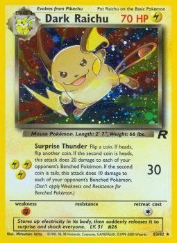 Dark Raichu (83/82) [Team Rocket Unlimited] | Dumpster Cat Games