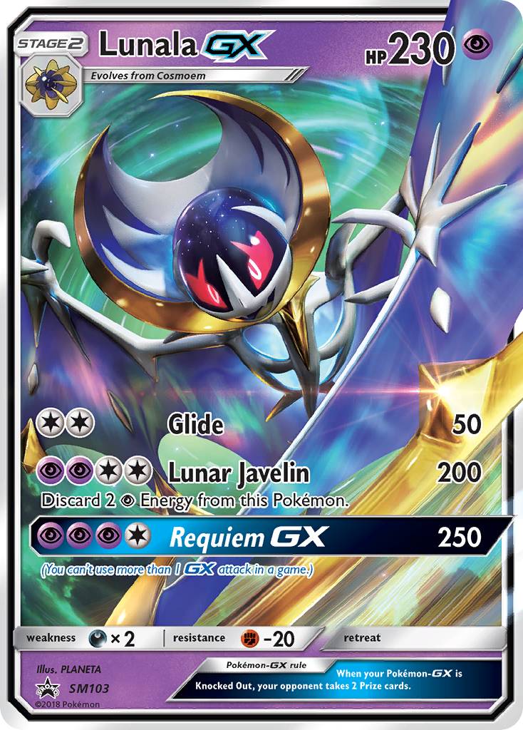 Lunala GX (SM103) [Sun & Moon: Black Star Promos] | Dumpster Cat Games