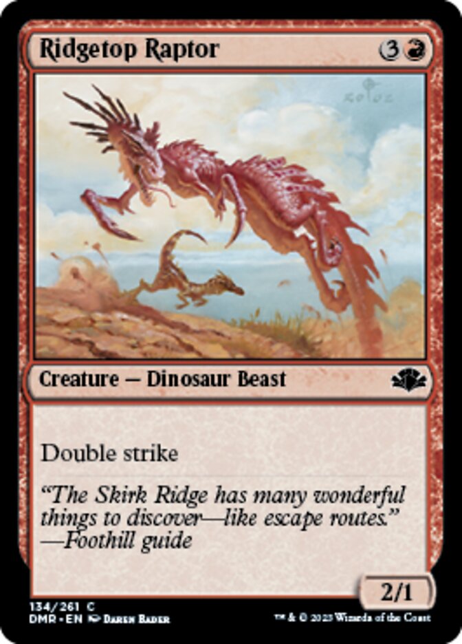 Ridgetop Raptor [Dominaria Remastered] | Dumpster Cat Games