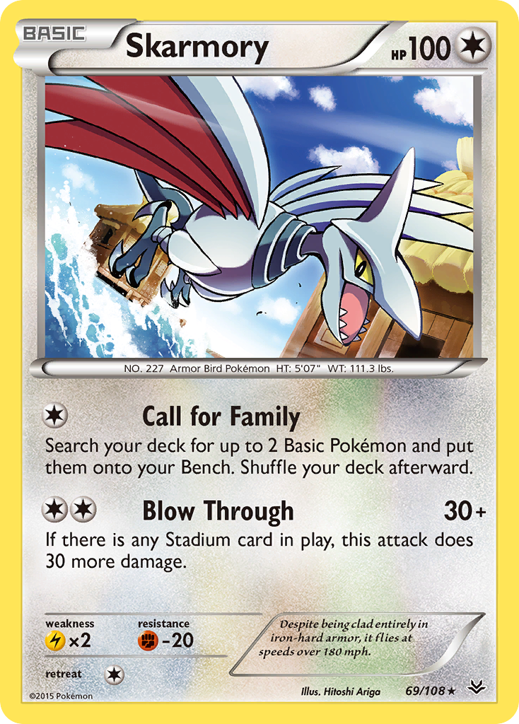 Skarmory (69/108) [XY: Roaring Skies] | Dumpster Cat Games