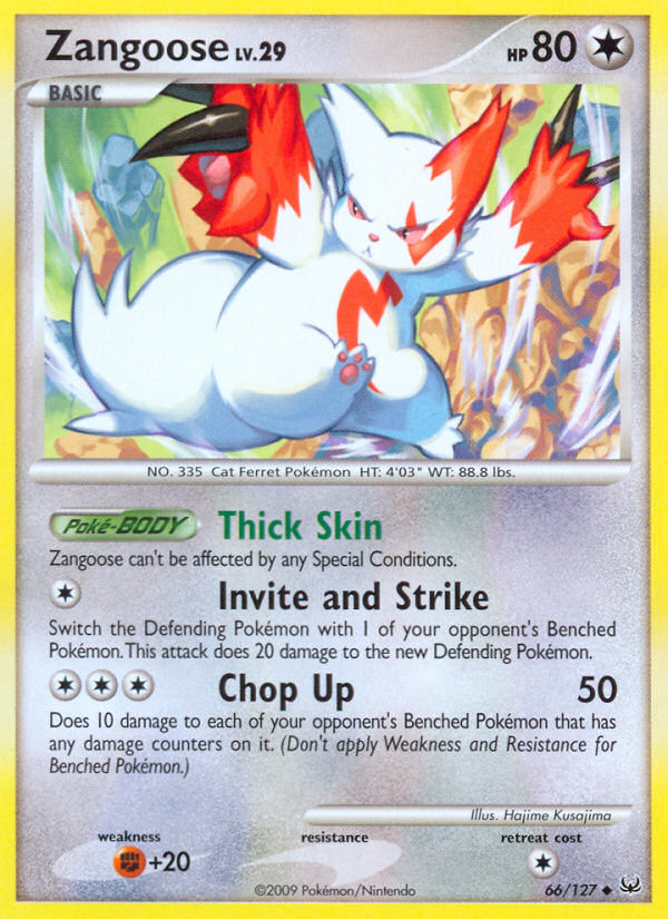 Zangoose (66/127) [Platinum: Base Set] | Dumpster Cat Games