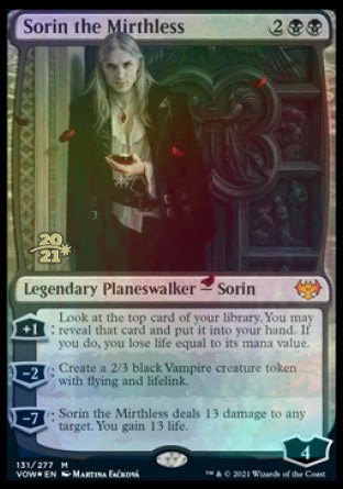 Sorin the Mirthless [Innistrad: Crimson Vow Prerelease Promos] | Dumpster Cat Games