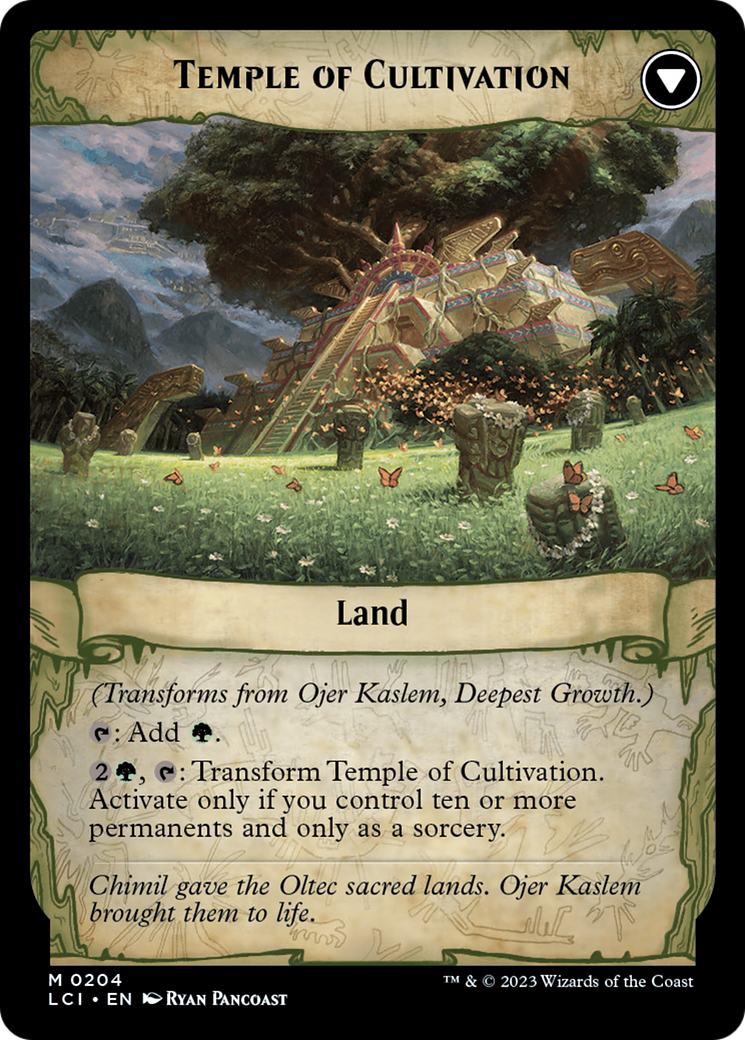 Ojer Kaslem, Deepest Growth // Temple of Cultivation [The Lost Caverns of Ixalan Prerelease Cards] | Dumpster Cat Games