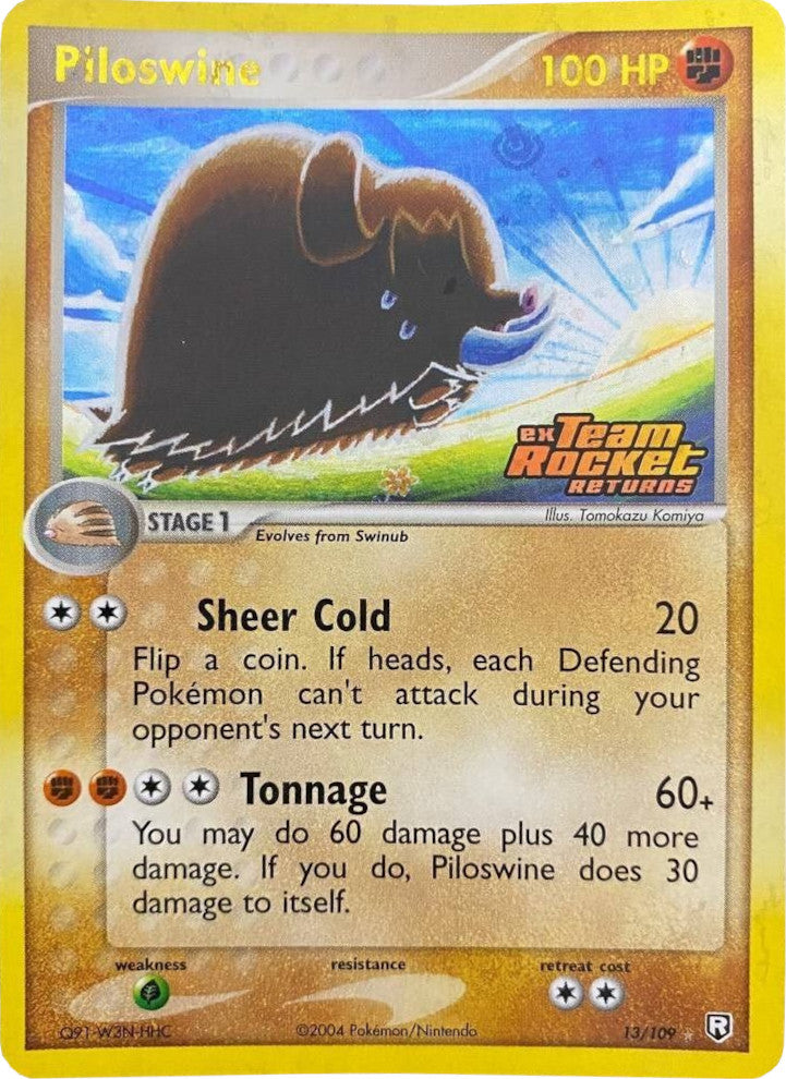 Piloswine (13/109) (Stamped) [EX: Team Rocket Returns] | Dumpster Cat Games