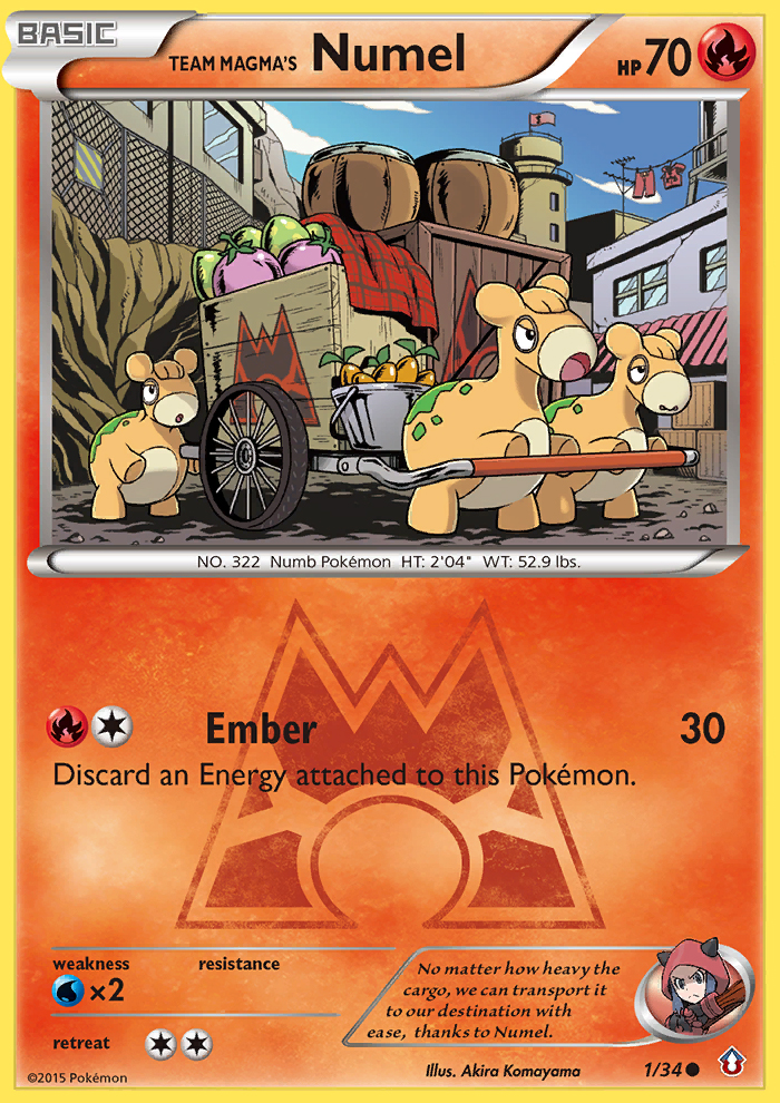 Team Magma's Numel (1/34) [XY: Double Crisis] | Dumpster Cat Games