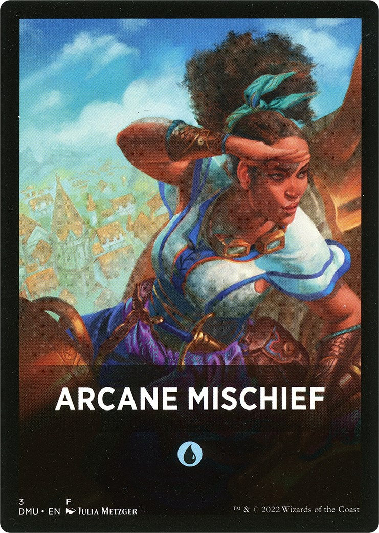 Arcane Mischief Theme Card [Dominaria United Tokens] | Dumpster Cat Games