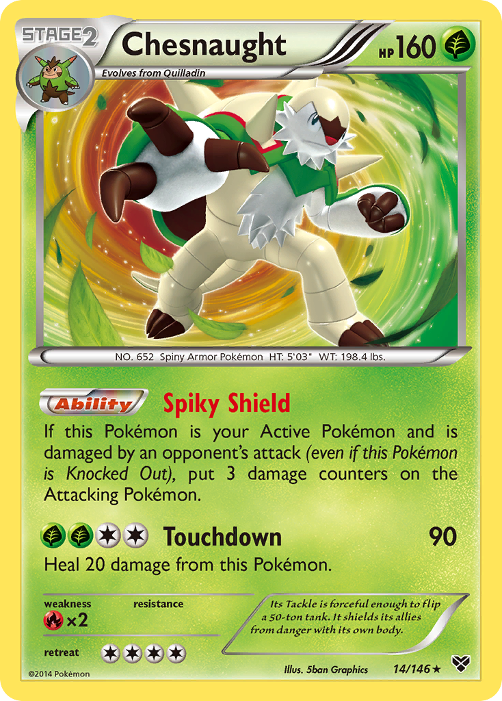 Chesnaught (14/146) [XY: Base Set] | Dumpster Cat Games