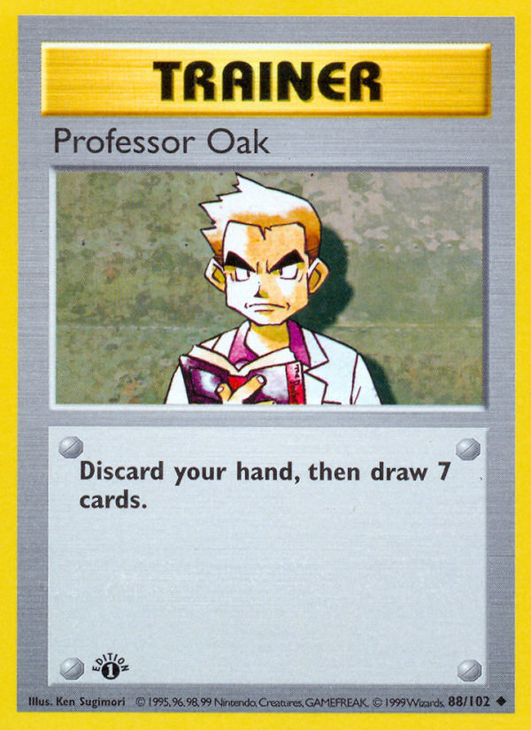 Professor Oak (88/102) (Shadowless) [Base Set 1st Edition] | Dumpster Cat Games