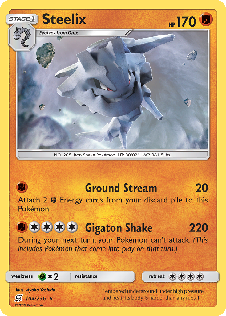 Steelix (104/236) [Sun & Moon: Unified Minds] | Dumpster Cat Games