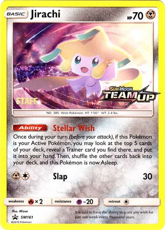 Jirachi (SM161) (Staff) [Sun & Moon: Black Star Promos] | Dumpster Cat Games