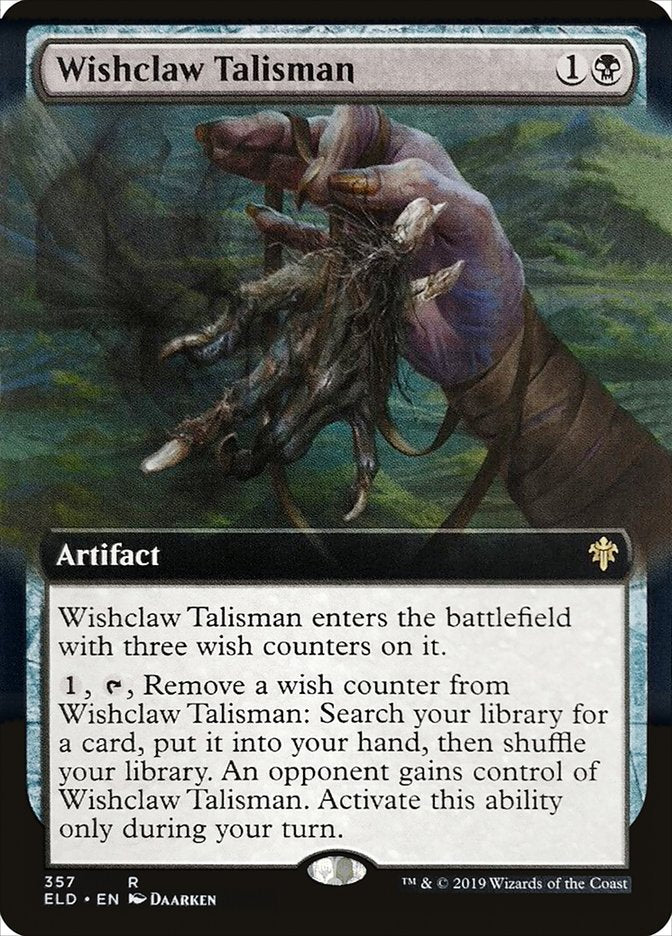 Wishclaw Talisman (Extended Art) [Throne of Eldraine] | Dumpster Cat Games