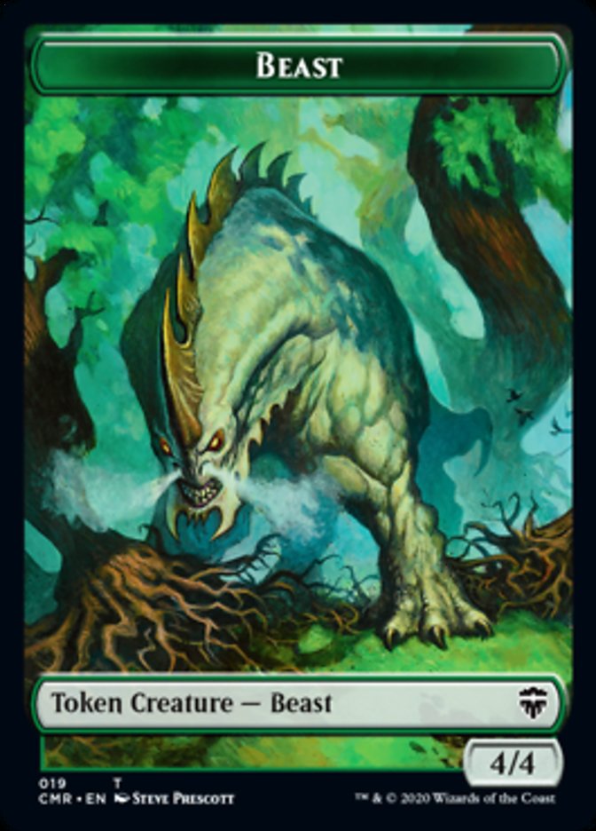 Beast (18) // Beast Token (19) [Commander Legends Tokens] | Dumpster Cat Games