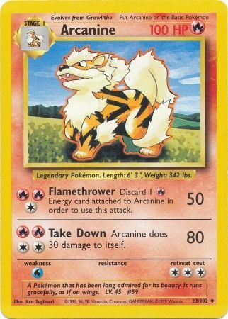 Arcanine (23/102) [Base Set Unlimited] | Dumpster Cat Games