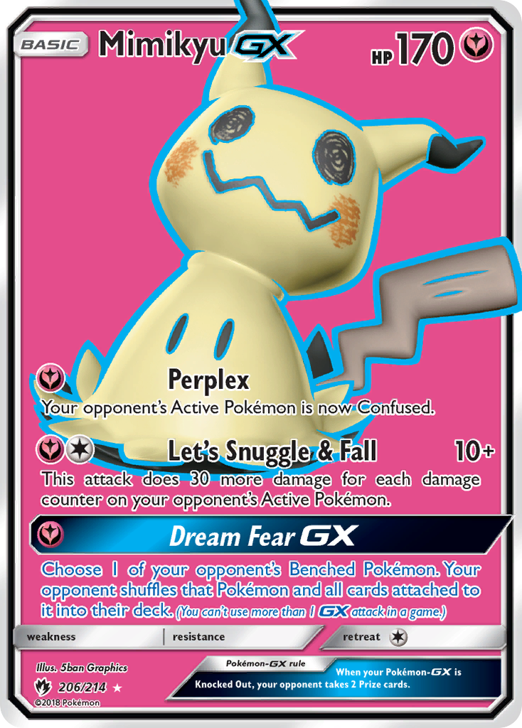 Mimikyu GX (206/214) [Sun & Moon: Lost Thunder] | Dumpster Cat Games