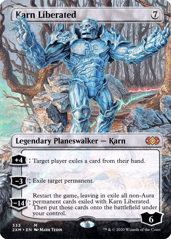 Karn Liberated (Borderless) [Double Masters] | Dumpster Cat Games