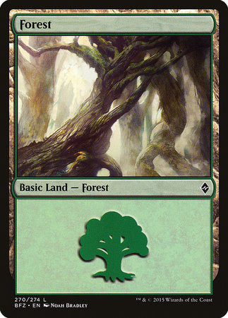 Forest (270) [Battle for Zendikar] | Dumpster Cat Games