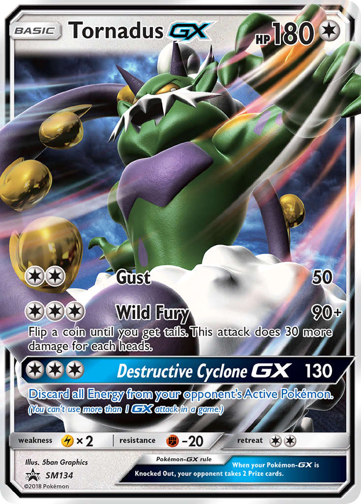 Tornadus GX (SM134) [Sun & Moon: Black Star Promos] | Dumpster Cat Games