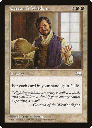 Gerrard's Wisdom [Weatherlight] | Dumpster Cat Games