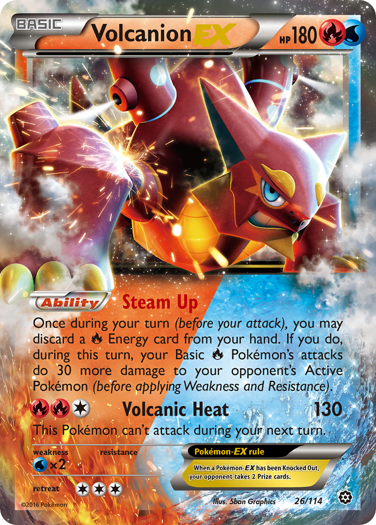 Volcanion EX (26/114) [XY: Steam Siege] | Dumpster Cat Games