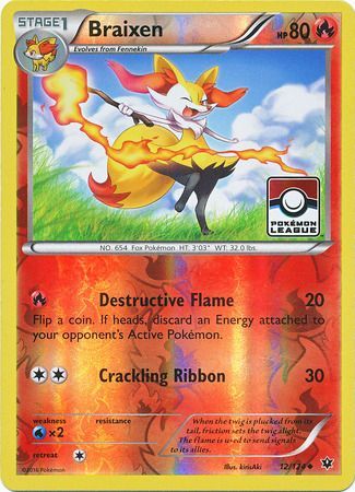 Braixen (12/124) (League Promo) [XY: Fates Collide] | Dumpster Cat Games