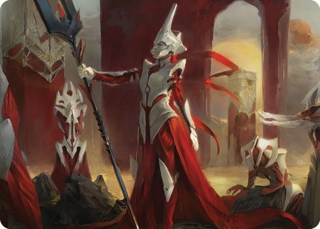 Porcelain Zealot Art Card [Phyrexia: All Will Be One Art Series] | Dumpster Cat Games