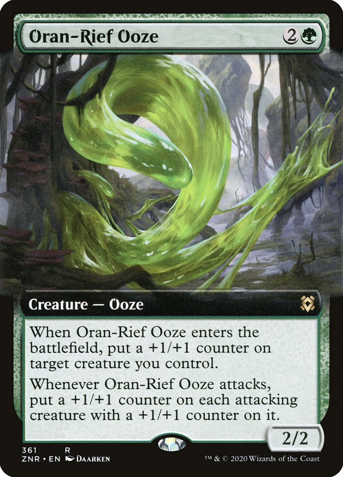 Oran-Rief Ooze (Extended Art) [Zendikar Rising] | Dumpster Cat Games