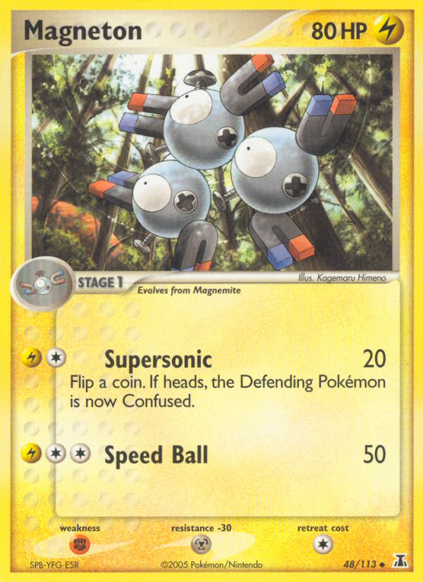 Magneton (48/113) [EX: Delta Species] | Dumpster Cat Games