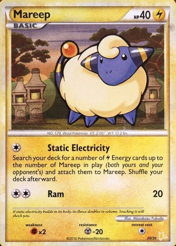 Mareep (20/30) [HeartGold & SoulSilver: Trainer Kit - Raichu] | Dumpster Cat Games