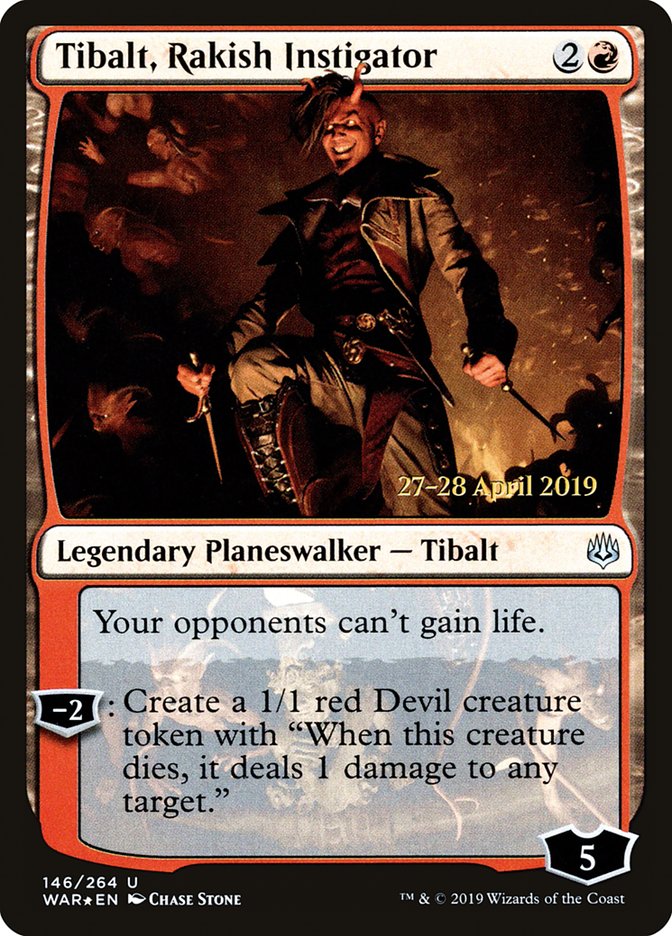 Tibalt, Rakish Instigator  [War of the Spark Prerelease Promos] | Dumpster Cat Games