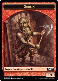 Goblin // Thopter Double-sided Token (Game Night) [Core Set 2019 Tokens] | Dumpster Cat Games