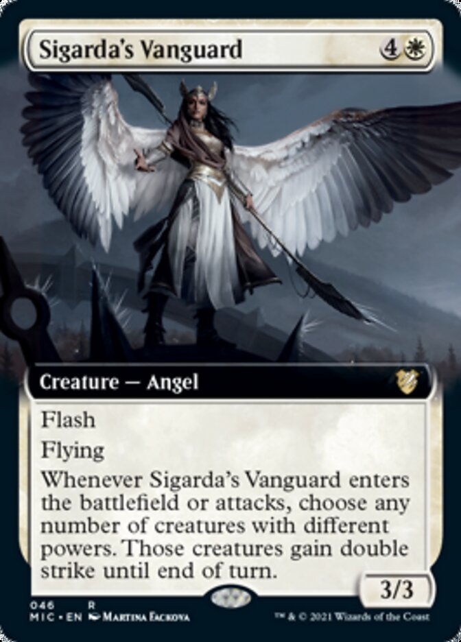 Sigarda's Vanguard (Extended) [Innistrad: Midnight Hunt Commander] | Dumpster Cat Games