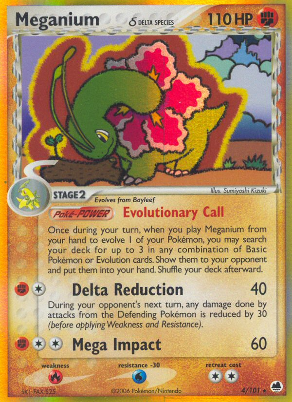 Meganium (4/101) (Delta Species) [EX: Dragon Frontiers] | Dumpster Cat Games