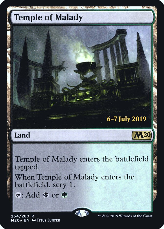 Temple of Malady  [Core Set 2020 Prerelease Promos] | Dumpster Cat Games