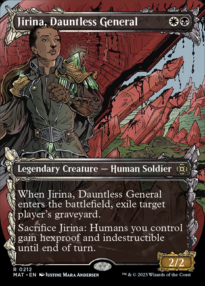 Jirina, Dauntless General (Showcase Halo Foil) [March of the Machine: The Aftermath] | Dumpster Cat Games