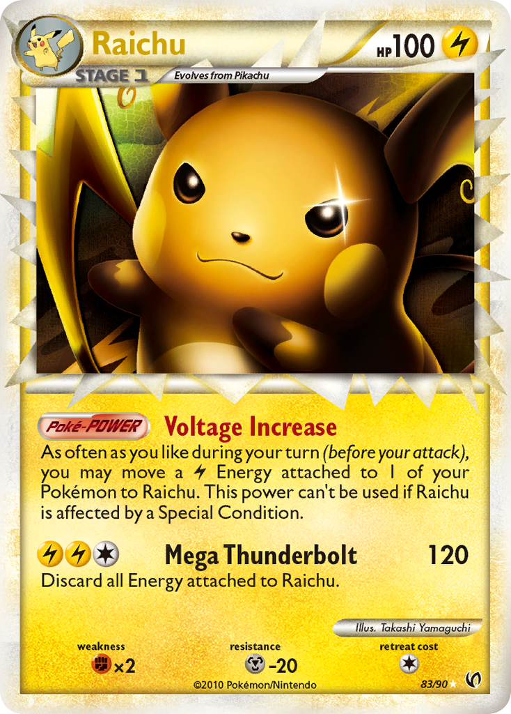 Raichu (83/90) [HeartGold & SoulSilver: Undaunted] | Dumpster Cat Games