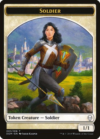 Soldier Token [Dominaria Tokens] | Dumpster Cat Games