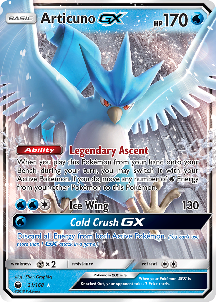 Articuno GX (31/168) [Sun & Moon: Celestial Storm] | Dumpster Cat Games